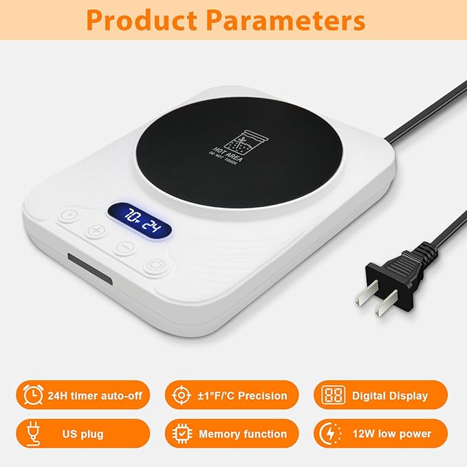 Sourdough Starter Warmer – Precise Thermostat (70-110°F), Intelligent Memory & 24H Timer Function