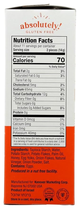Absolutely Gluten Free Toasted Onion Flatbread, 5.29-Ounce (Pack of 3) by Absolutely Gluten Free