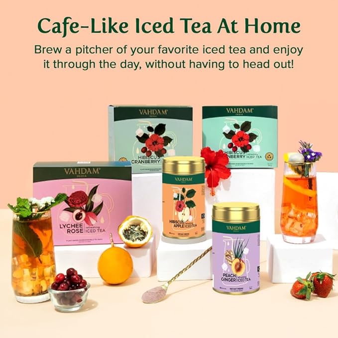 Hibiscus Cranberry Iced Tea Bags (26 Pitcher Tea Bags/52 Quarts) Zero Added Sugar | Naturally Sweet
