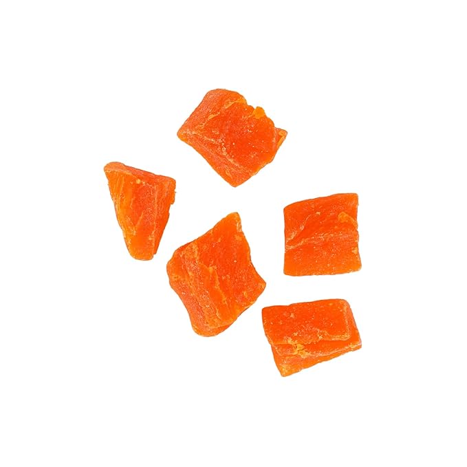 Dried Papaya Chunks, 1 Pound Bag, The Hampton Popcorn & Candy Company