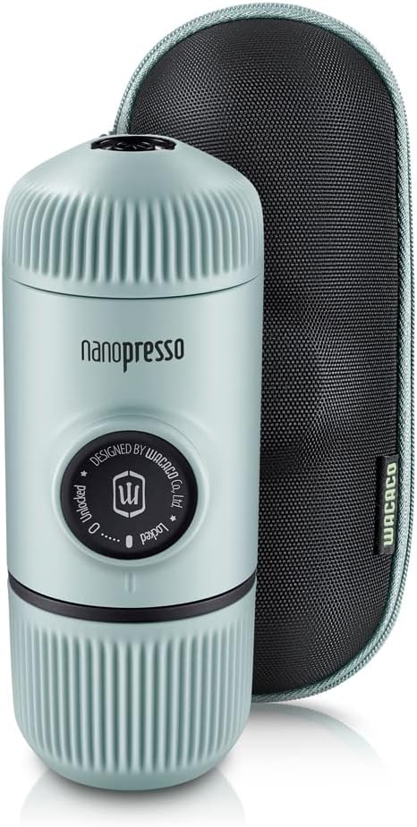 WACACO Nanopresso Portable Espresso Maker with Case, Mini Travel Coffee Machine, Perfect for