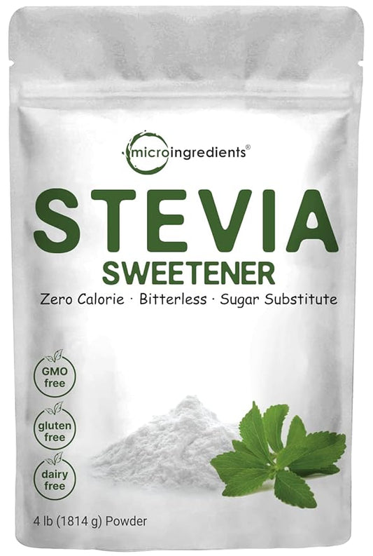 Stevia Sweetener Powder with Plant-based Erythritol, 4 Pounds (64 Ounces) | Keto, 0 Calorie, Low