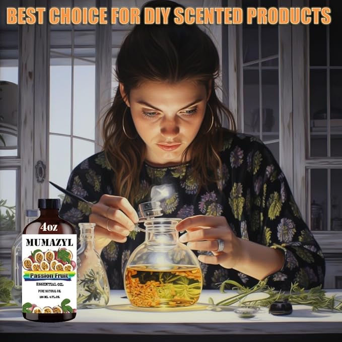 Passion Fruit Essential Oil, Passion Fruit Oil 4 Fl Oz 120ML for Diffuser Humidifier Yoga Cleaning