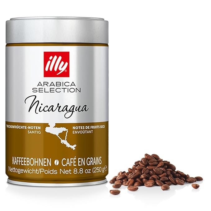illy Arabica Selections Nicaragua Whole Bean Coffee, 100% Arabica Bean Single Origin Coffee, No