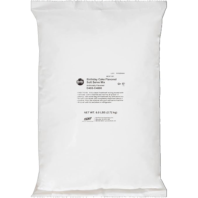 Frostline Birthday Cake Soft Serve Ice Cream Mix, Lactose & Gluten Free - Just Add Water, Dairy, or