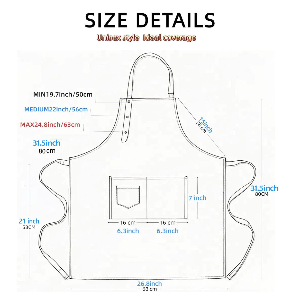 ursapela Kitchen Cooking Apron for Women Men Water-Resistant Artist Barista Baking Craft Catering
