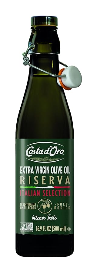 Costa D'Oro 100% Italiana Riserva Range Extra Virgin Olive Oil, Made With 100% Italian Olives, Full