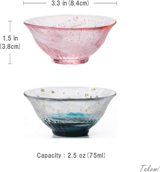 Japanese sake glass Handcrafted Mini Glass Set Elegant Japanese Sake Cups Perfect for Any Occasion