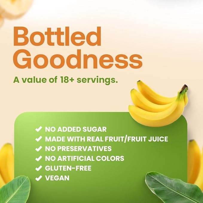 Dr. Smoothie 100% Crushed Banana ??No Added Sugar, Made with Real Fruits/Fruit Juice ??Vegan, No