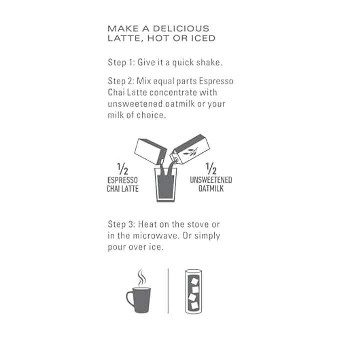 TAZO Espresso Chai Latte, Black Tea Concentrate, Easy to Serve Espresso Chai Tea for Everyday Cafe
