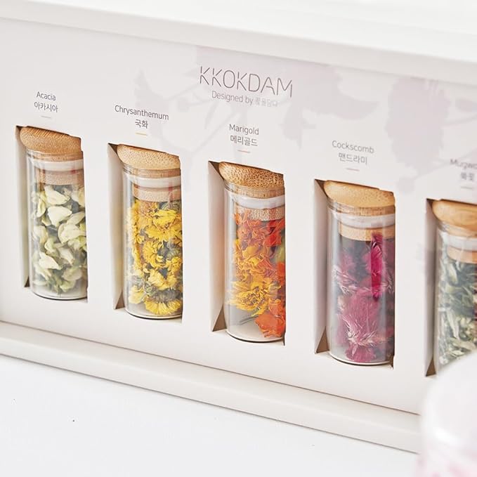 KKOKDAM Lovely Tea Gift Set – Premium Blooming Flowers Variety Pack - Fancy Gifts from South Korea