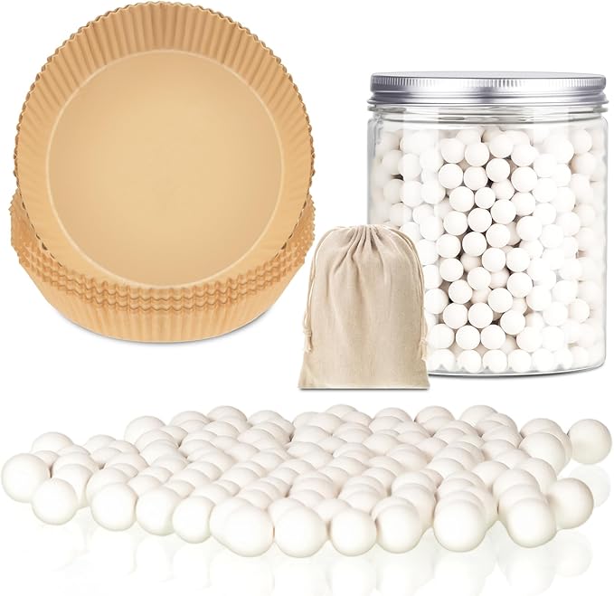 1 Pack White 2 lb Pie Weights for Baking Crust Ceramic Weights Blind Baking Beads with 50 Pcs