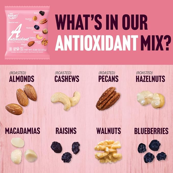 Daily Gourmet Nuts - Unsalted Mixed Nuts Snack Packs/Individually Wrapped Snacks/Nut Snacks/No