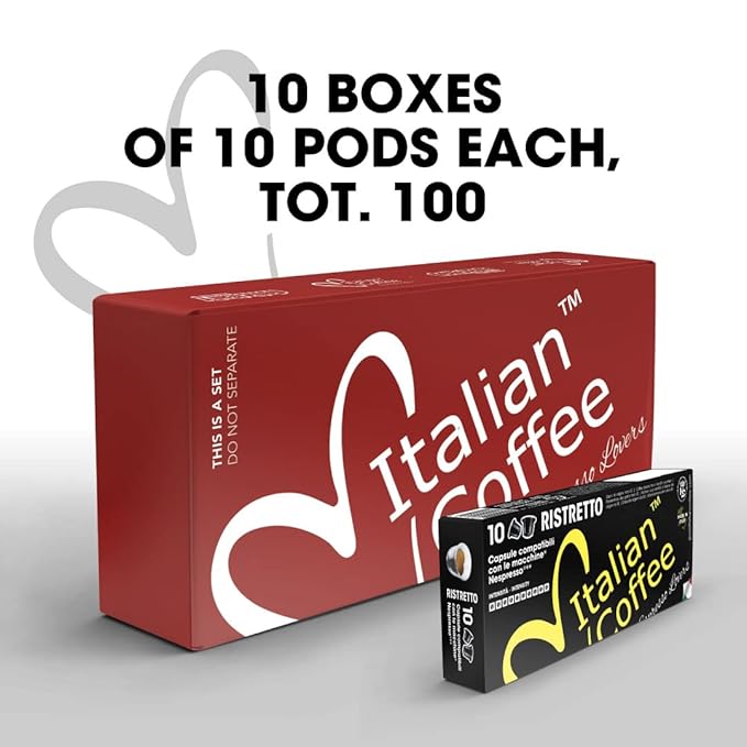 Italian Coffee for Espresso Lovers pods compatible with Nespresso Original machines, Italian