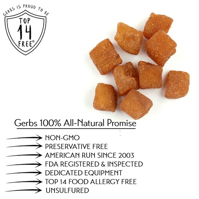 Gerbs Dried Cinnamon Sugar Apple Cubes 4 lbs. | Unsulfured, No Additives, Resealable Bag |