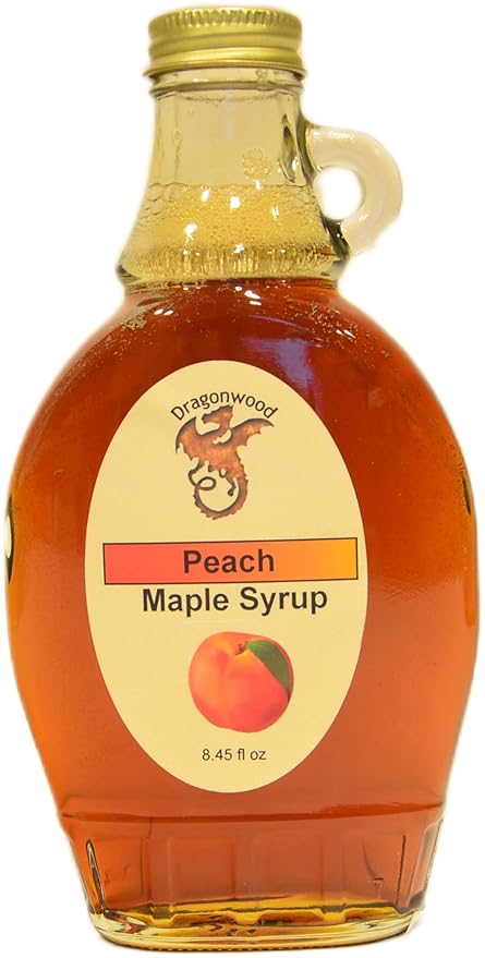 Peach Maple Syrup - For Pancakes and Waffles ??Made With Pure Maple Syrup And Natural Flavor - By