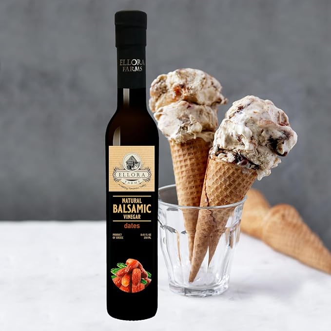 Ellora Farms, Date Balsamic Vinegar, Thick and creamy, Barrel aged, No-added sugar, Award Winning