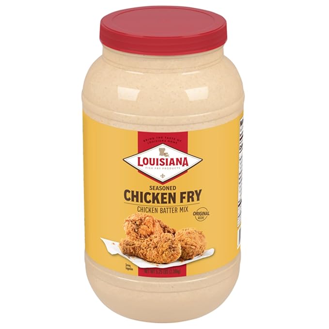 Louisiana Seasoned Chicken Fry Batter 1 Gallon - Crispy Southern Coating Mix for Fried Chicken