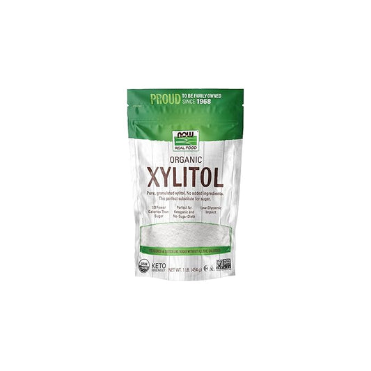 NOW Foods, Organic Xylitol, Pure with No Added Ingredients, Keto-Friendly, Low Glycemic Impact, Low