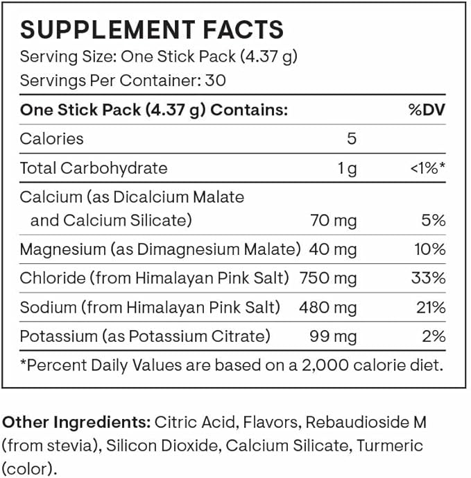 THORNE - Daily Electrolytes - Zero Sugar & Low-Calorie Electrolyte Drink Mix - Naturally Flavored &