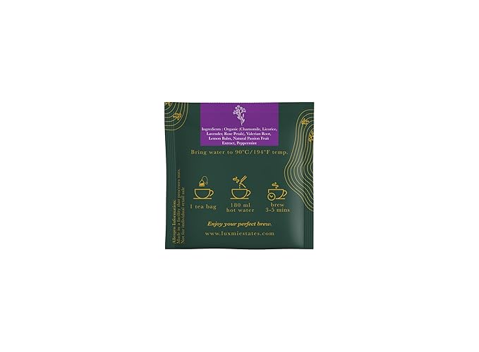 LUXMI Estates Valerian Dream Organic Valerian Root Tea (90 Tea Bags) Caffeine Free Tea Bags for