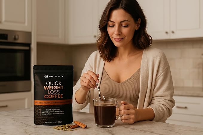 Thrivevity™ Instant Mushroom Coffee with Lion’s Mane, Reishi, Collagen, L-Carnitine, L-Theanine &