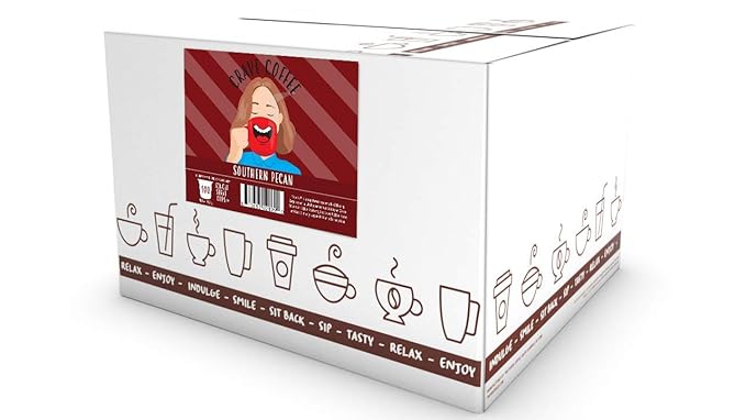 Crave Beverages Flavored Coffee Pods, Compatible with Keurig K-Cup Brewers, Southern Pecan, 100