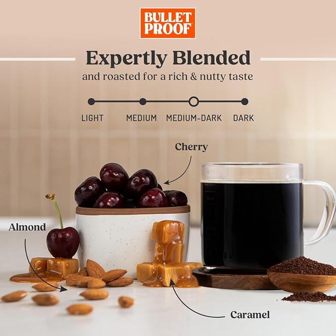 Bulletproof The Mentalist Medium-Dark Roast Single-Serve Pods, 10 Count, 100% Arabica Beans, Clean