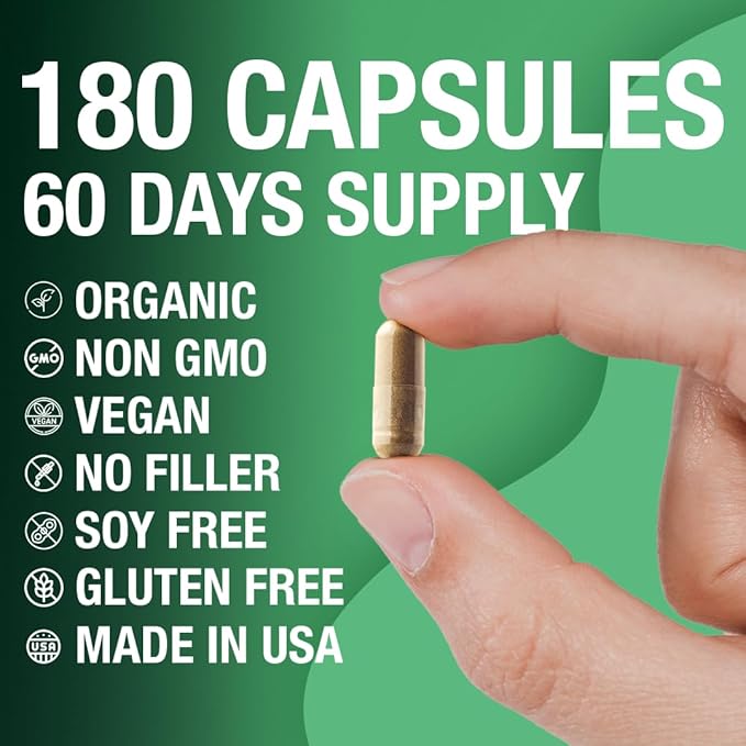 30 in 1 Ultimate Mushroom Supplement - 180 Mushroom Capsules, Organic - Lion?™s Mane, Cordyceps