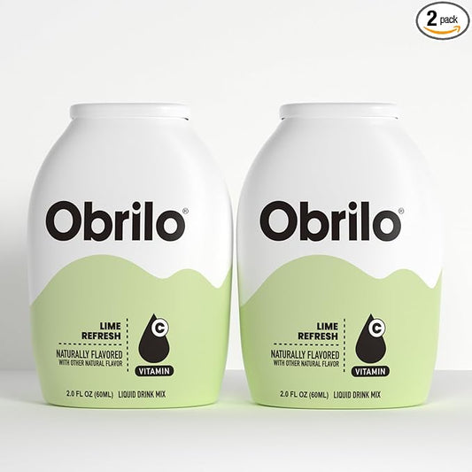Obrilo Water Enhancer Liquid Flavoring Drops - ZERO Sugar/Calorie, Dye Free, Naturally Flavored