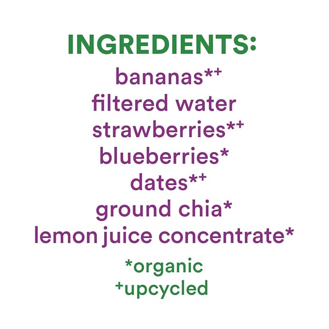 Sweet Nothings, Banana Berry, USDA Organic Kids' Squeezable Fruit Smoothie Popsicle Pops, Value