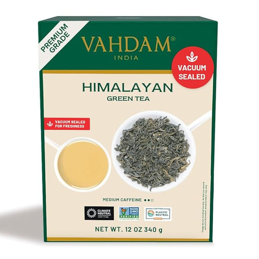 VAHDAM, Green Tea Leaves From Himalayas 170+ Cups (12oz) High Elevation Grown Green Tea Leaves From