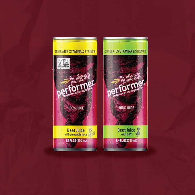Juice Performer Beet Juice With Vitamin B12 - Natural Pre-Workout Beetroot Juice For Boosting