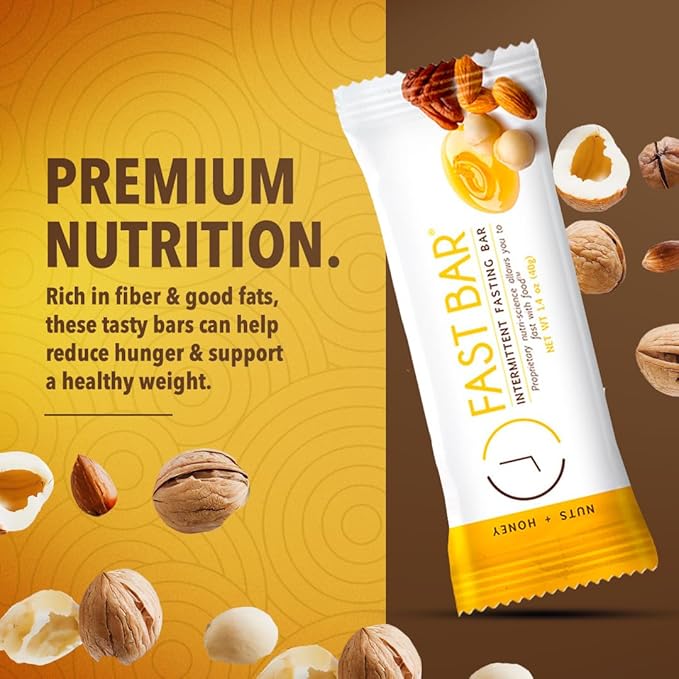 Prolon Fasting Bars | 5g Protein, 7g Fiber | Keto-Friendly, Gluten-Free, Dairy-Free, Plant-Based |