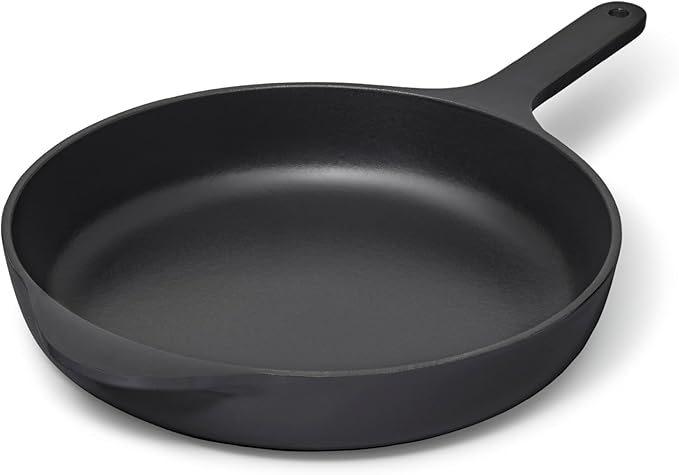 Caraway Cast Iron Skillet - 10.5” Enameled Cast Iron Pan With 3 Layer Enamel Coating - No Seasoning