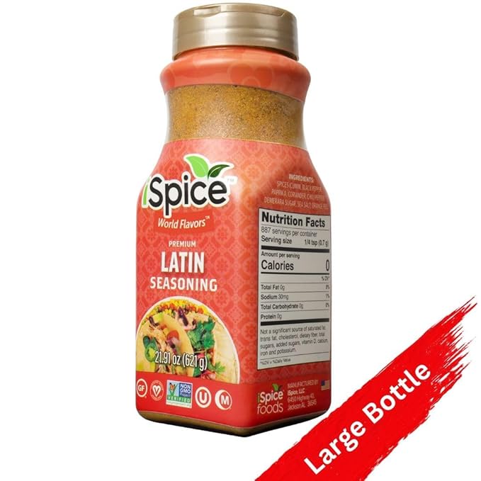 iSpice Blend | Latin Seasoning | 21.91 oz | Mixed Spice & Seasoning | Bulk Size | Halal | Kosher