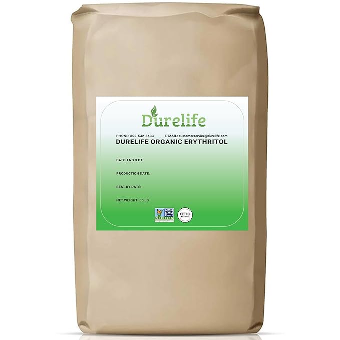 Durelife USDA organic erythritol sweetener, non gmo verified, Keto certified, No After Taste