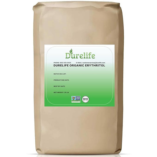 Durelife USDA organic erythritol sweetener, non gmo verified, Keto certified, No After Taste
