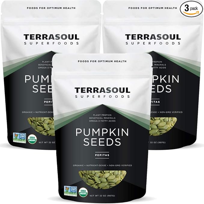 Terrasoul Superfoods Organic Pumpkin Seeds, 6 Lbs - Premium Quality, Fresh, Raw, Unsalted