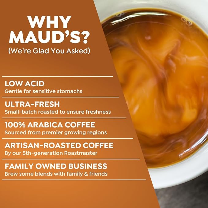 Maud's Decaf Salted Caramel Flavored Coffee Pods, 18 ct, Decaffeinated Medium Roast Flavored Coffee