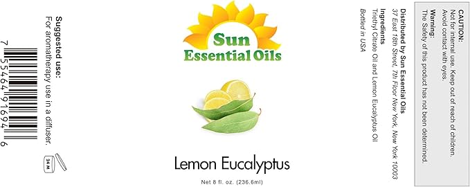 Sun Essential Oils 8 oz Lemon Eucalyptus Essential Oil ??Aromatherapy Oil