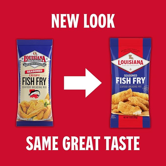 Louisiana Fish Fry - Seasoned Fish Fry Mix 10 Ounce (Pack of 1) Season All Your Fish, Shrimp, or