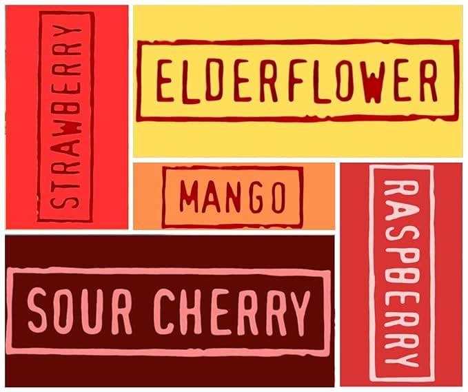 Mayer Hungarian Syrup 5-Flavor Variety Pack ??Award-Winning Artisan Fruit Syrups (Raspberry, Mango
