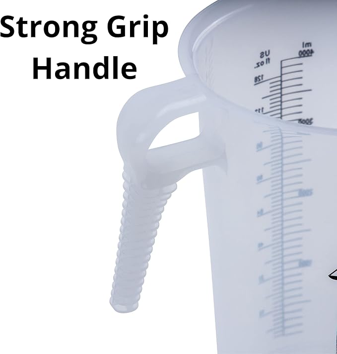 Half Gallon 64oz (2 quart) Measure Pitcher- Conversion Chart-Strong Food Grade - Resistant to