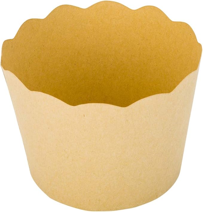 Restaurantware Panificio Premium 10 oz Kraft Paper Jumbo Baking Cup: Paper Baking Cups Perfect for