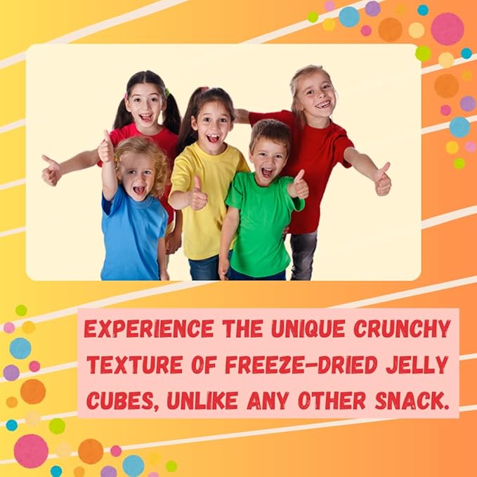 G-Box Freeze-Dried Strawberry Jello Cubes - 2 oz | USA-Made Freeze Dried Strawberries |