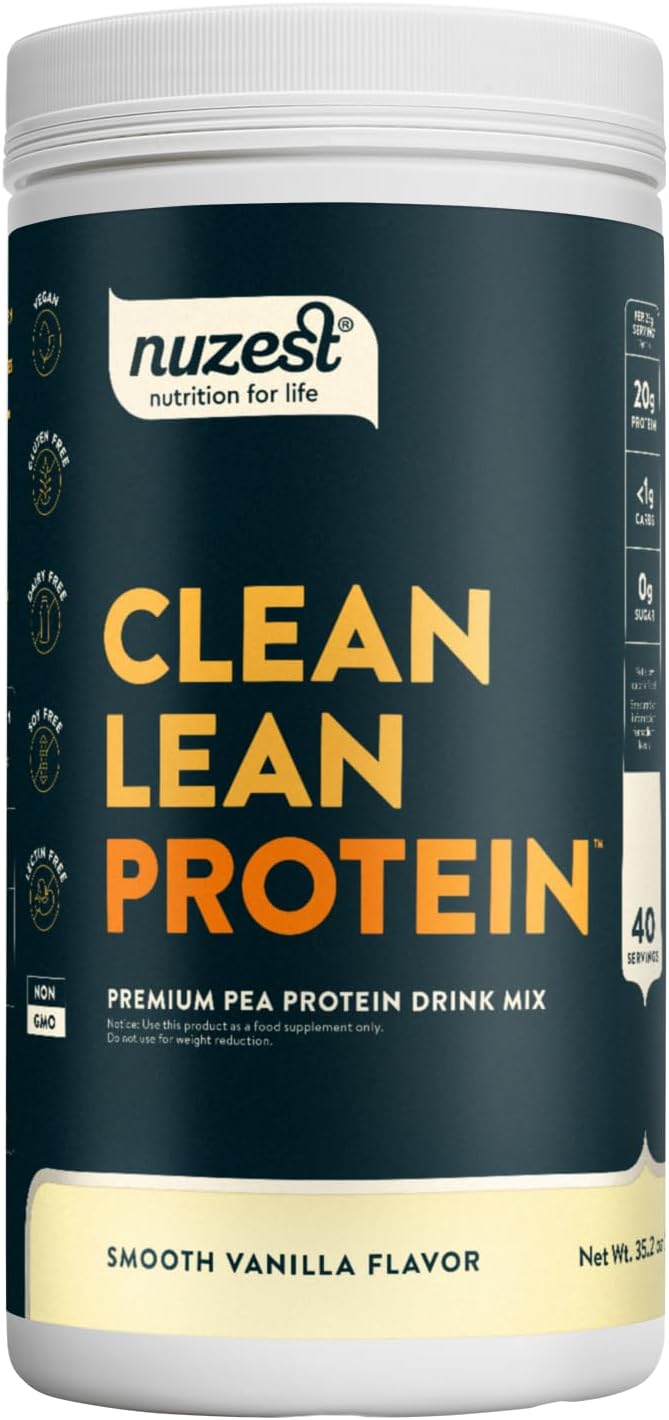 Nuzest - Pea Protein Powder - Clean Lean Protein, Premium Vegan Plant Based Protein Powder, Dairy