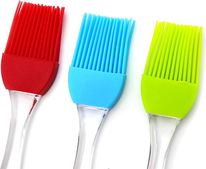 7" Silicone Basting Pastry Brush - Perfect for Oil Butter Spread, Marinades, Baste, BBQ, Grill