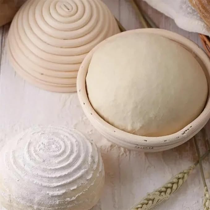 7 Inch Round Bread Banneton Proofing Basket Set of 2 Sourdough Proofing Basket kit for Artisanal