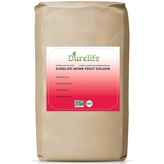 Durelife Golden Monk Fruit Sweetener, 1:1 Sugar Replacement, Keto Diet Friendly, Zero Calorie